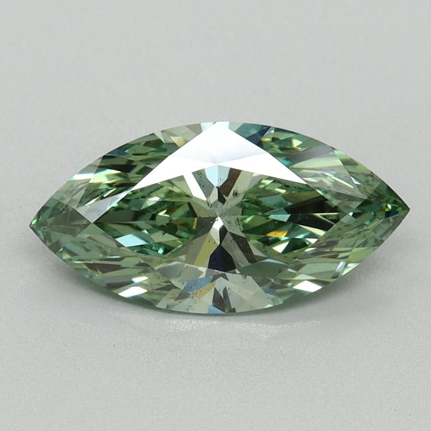 1.52 Ct. Fancy Vivid Green Marquise Lab Grown Diamond