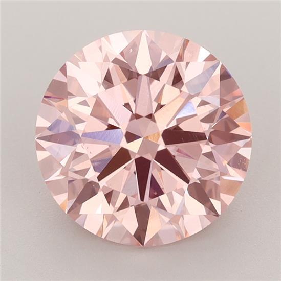 3.04 Ct. Fancy Intense Pink Round Lab Grown Diamond