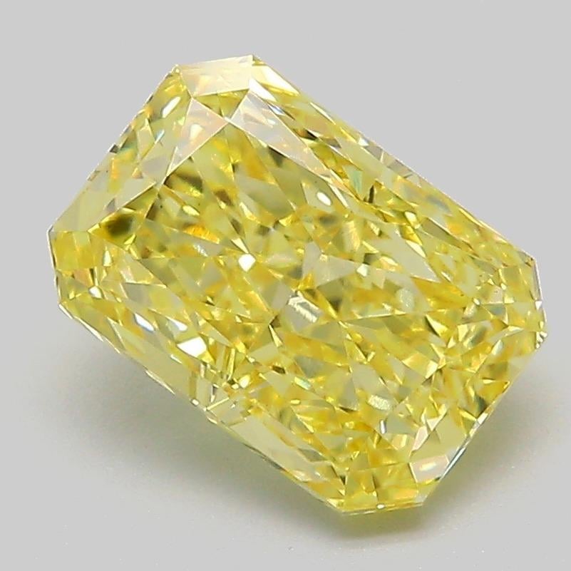 2.43 Ct. Fancy Vivid  Yellow Radiant Lab Grown Diamond