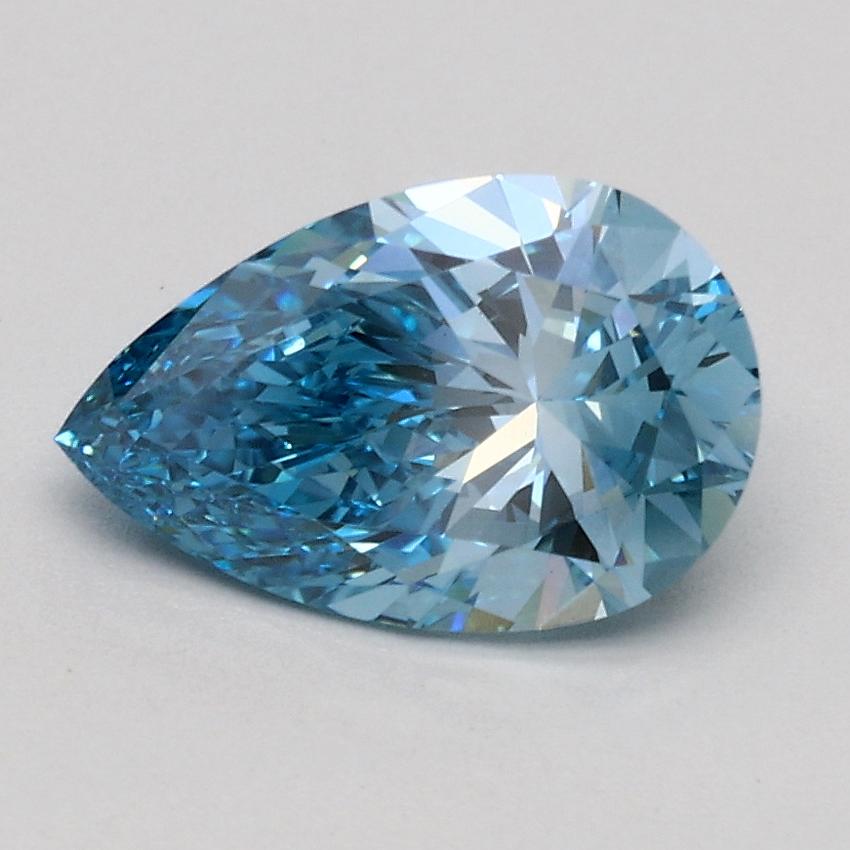 1.05 Ct. Fancy Vivid Blue Pear Lab Grown Diamond