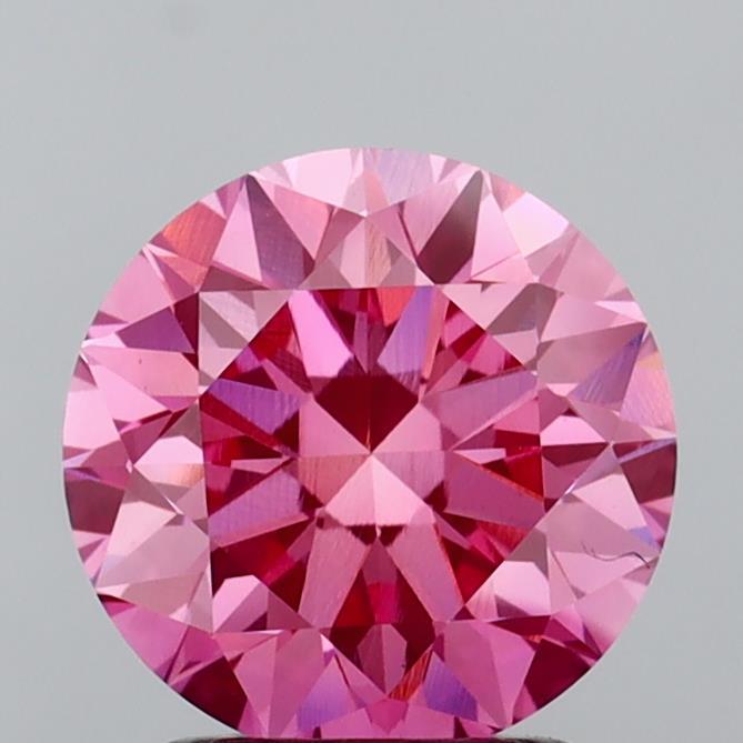 2.01 Ct. Fancy Vivid Pink Round Lab Grown Diamond