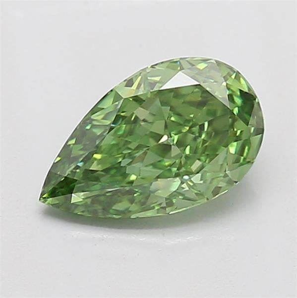 0.97 Ct. Fancy Vivid Green Pear Lab Grown Diamond