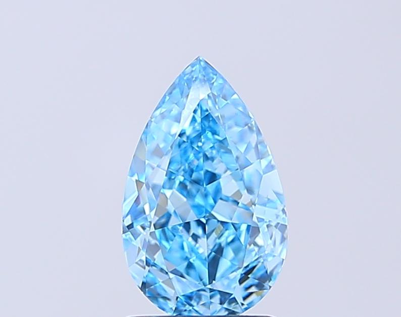 1.55 Ct. Fancy Vivid  Blue Pear Lab Grown Diamond