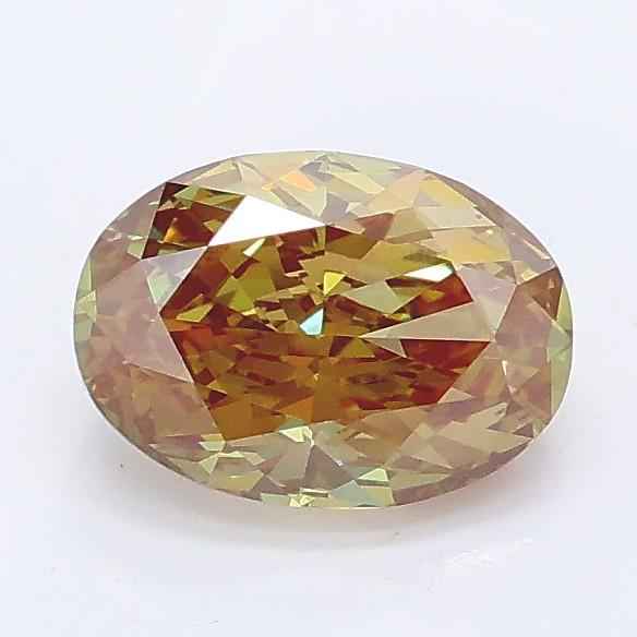 1.10 Ct. Fancy Intense Green Oval Lab Grown Diamond