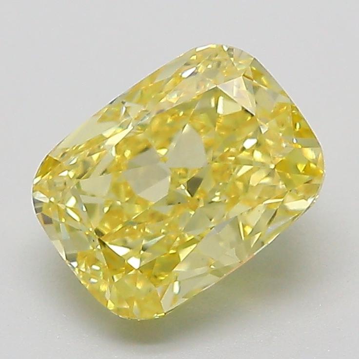 2.09 Ct. Fancy Intense  Yellow Cushion Lab Grown Diamond