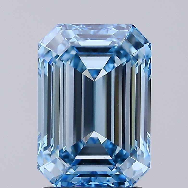 2.80 Ct. Fancy Intense Blue Emerald Lab Grown Diamond