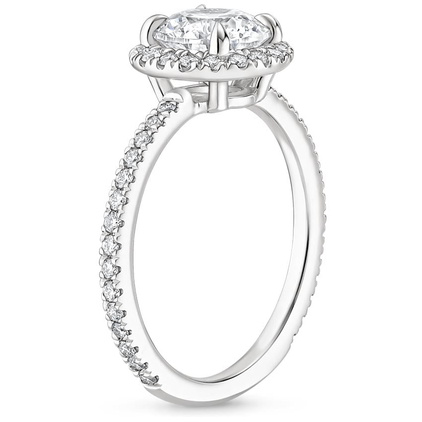 18K White Gold Luxe Ballad Halo Diamond Ring (1/3 ct. tw.), large side view