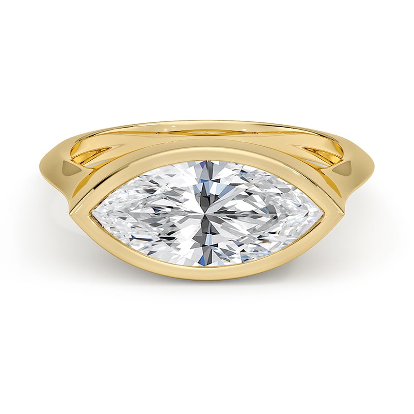 Custom East-West Marquise Diamond Ring