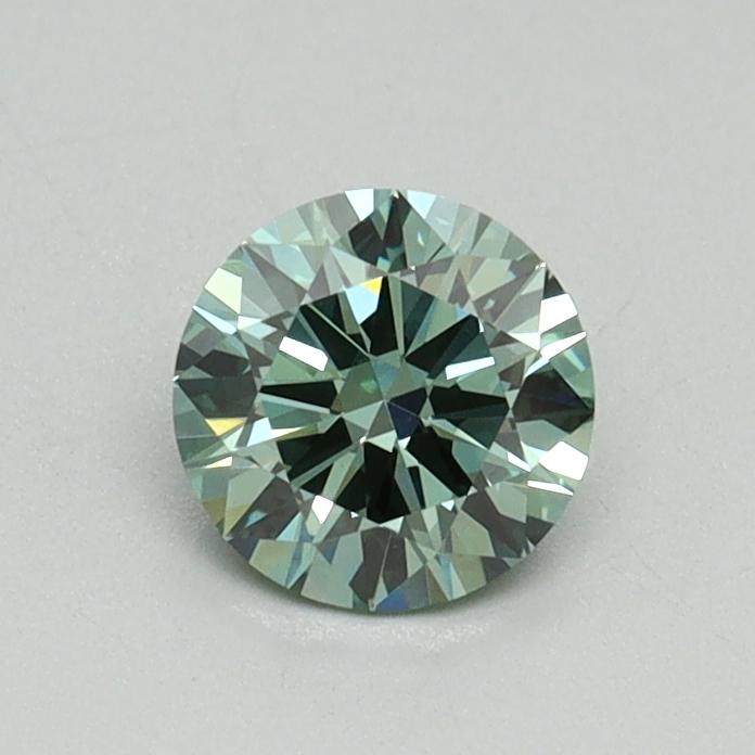 0.52 Ct. Fancy Vivid Green Round Lab Grown Diamond