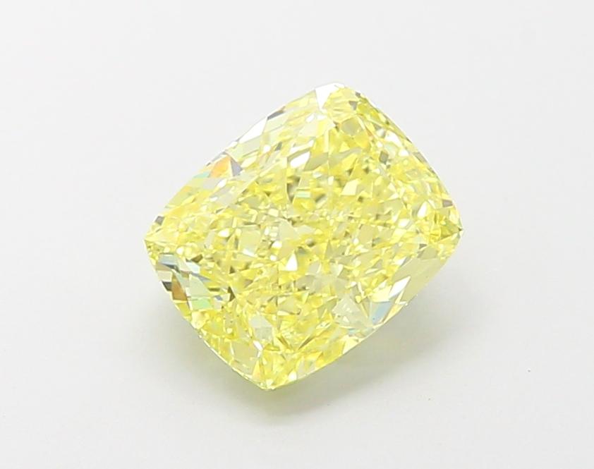 1.92 Ct. Fancy Intense Yellow Cushion Lab Grown Diamond