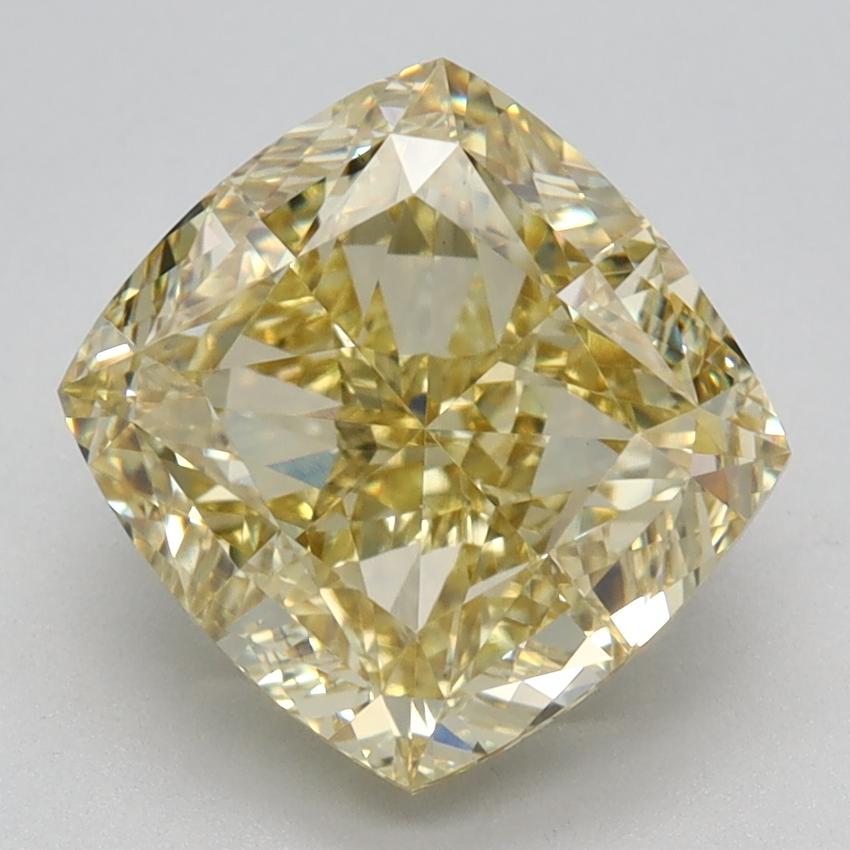 3.17 Ct. Fancy Intense Yellow Cushion Lab Grown Diamond