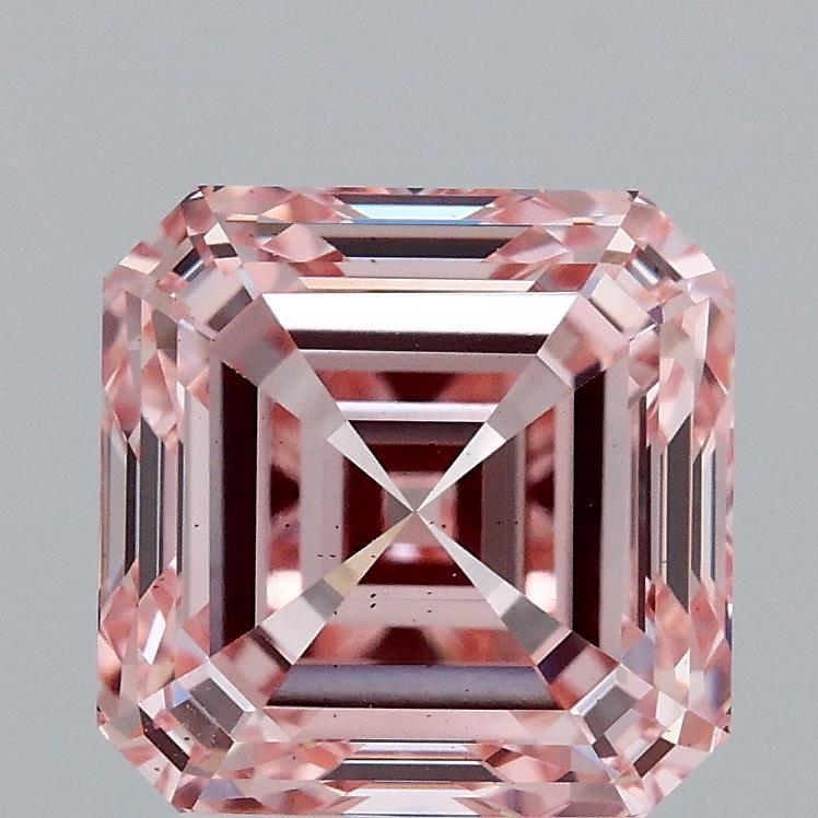 3.20 Ct. Fancy Intense Pink Asscher Lab Grown Diamond