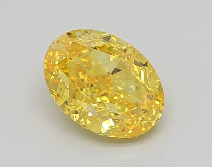 1.00 Ct. Fancy Vivid Yellow Oval Lab Grown Diamond