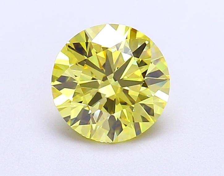 1.15 Ct. Fancy Vivid Yellow Round Lab Grown Diamond