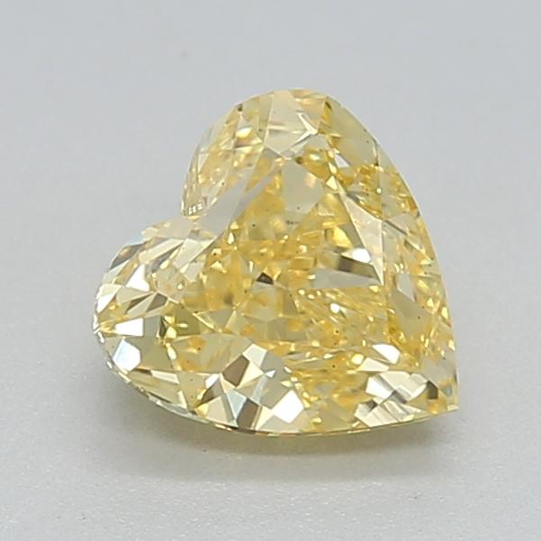 1.13 Ct. Fancy Vivid  Yellow Heart Lab Grown Diamond