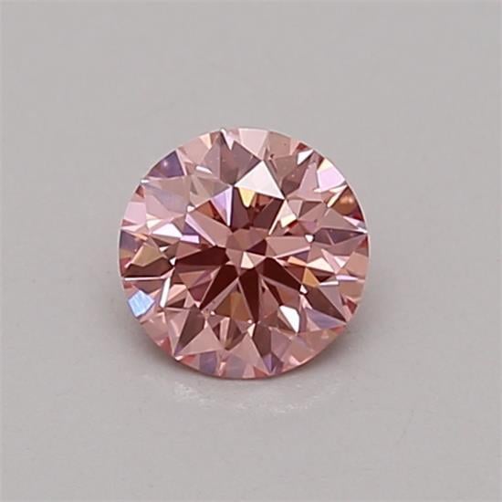 0.32 Ct. Fancy Vivid Pink Round Lab Grown Diamond