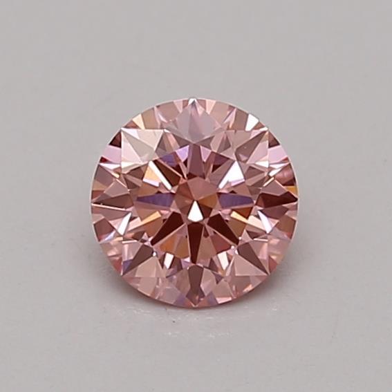 0.39 Ct. Fancy Vivid Pink Round Lab Grown Diamond
