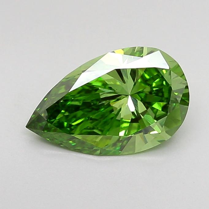 0.99 Ct. Fancy Vivid Green Pear Lab Grown Diamond