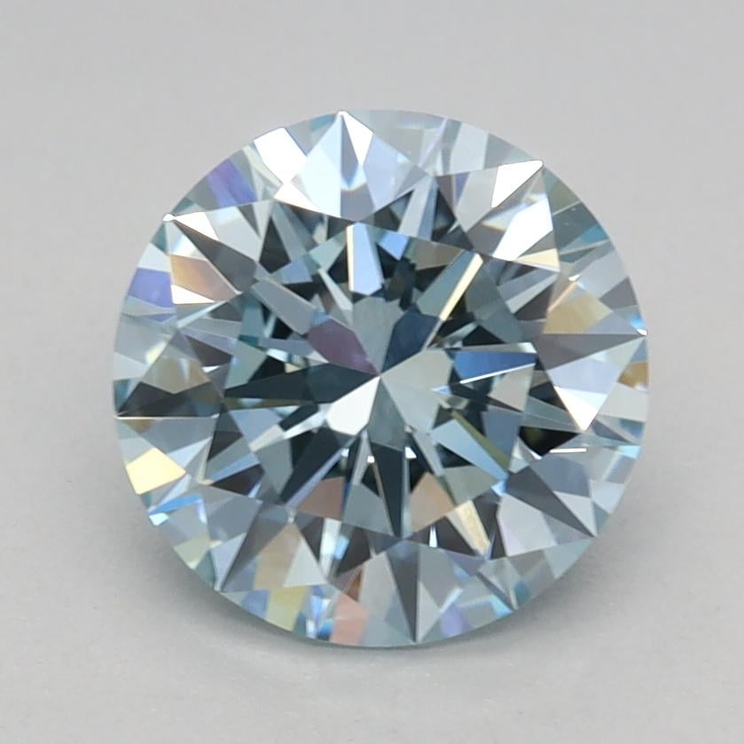 1.34 Ct. Fancy Intense Green Blue Round Lab Grown Diamond