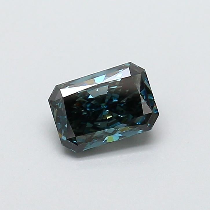 1.09 Ct. Fancy Deep Bluish Green Radiant Lab Grown Diamond