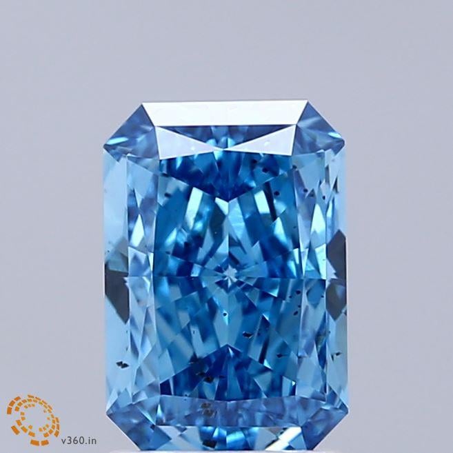 1.50 Ct. Fancy Vivid  Blue Radiant Lab Grown Diamond