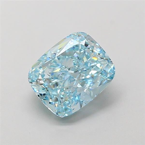 1.55 Ct. Fancy Vivid  Blue Cushion Lab Grown Diamond