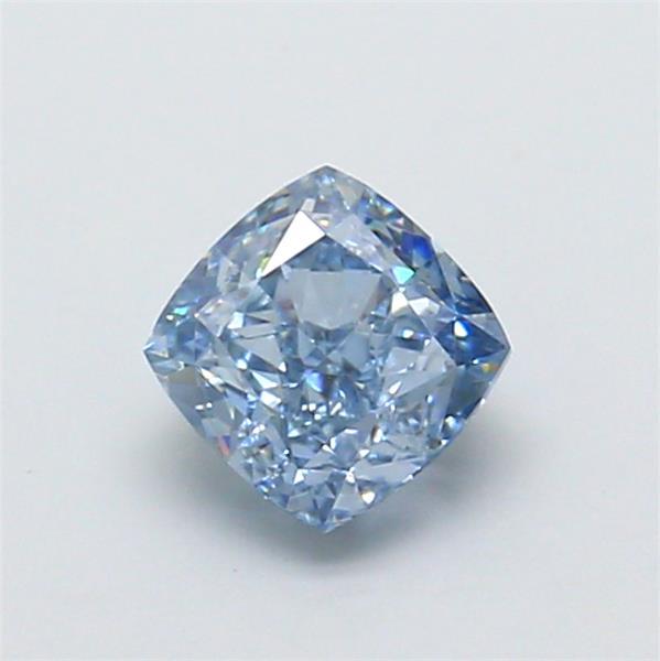1.02 Ct. Fancy Vivid Blue Cushion Lab Grown Diamond