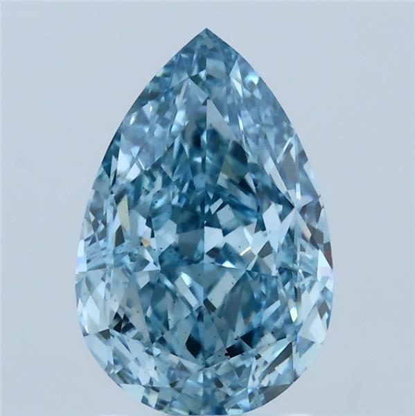 2.56 Ct. Fancy Vivid Blue Pear Lab Grown Diamond