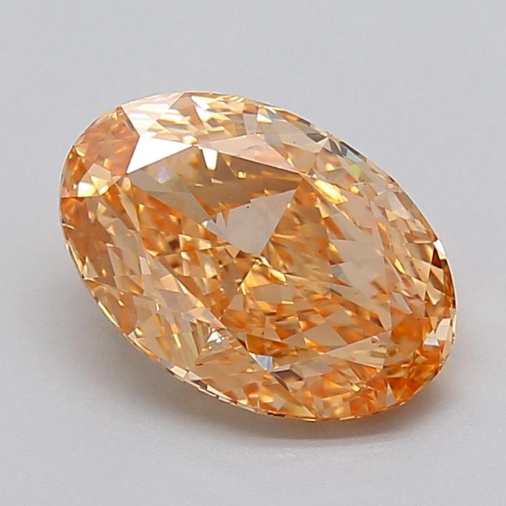 3.10 Ct. Fancy Vivid Yellowish Orange Oval Lab Grown Diamond