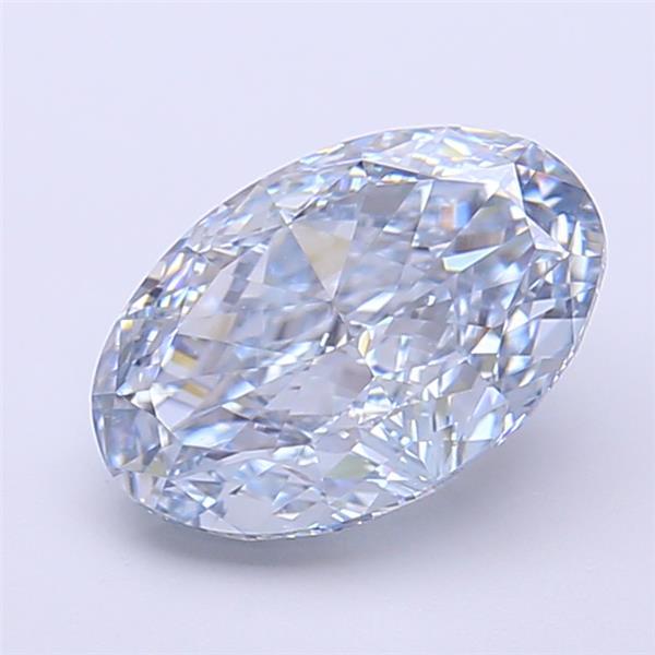 2.22 Ct. Fancy Intense Blue Oval Lab Grown Diamond