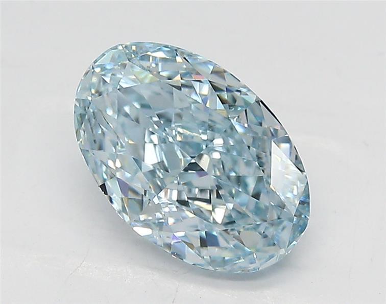 1.85 Ct. Fancy Intense  Blue Oval Lab Grown Diamond