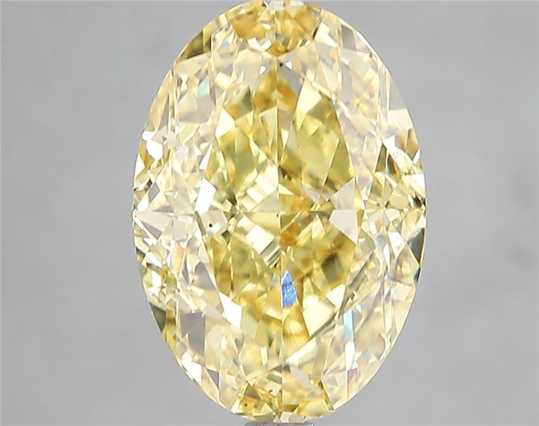 5.04 Ct. Fancy Vivid Yellow Oval Lab Grown Diamond