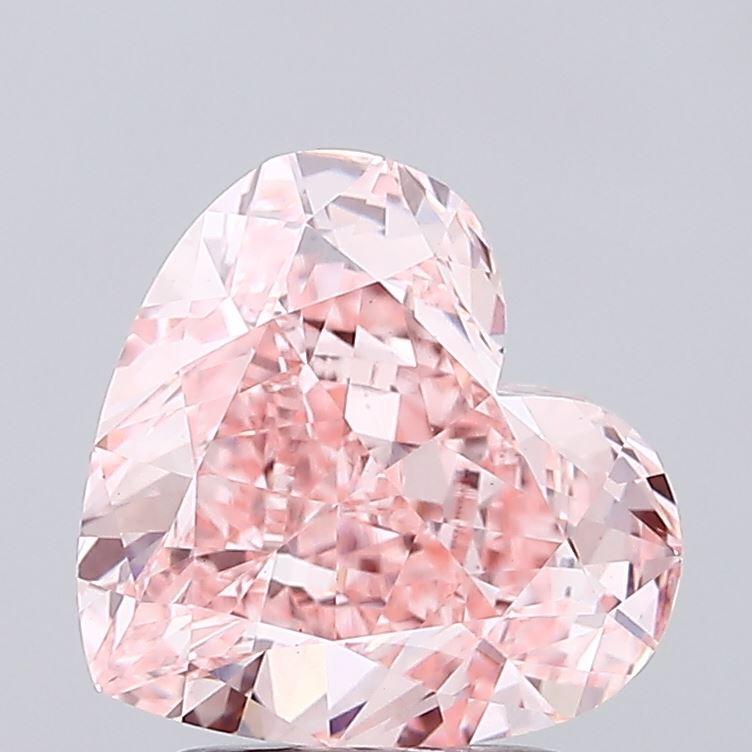 3.04 Ct. Fancy Vivid Pink Heart Lab Grown Diamond