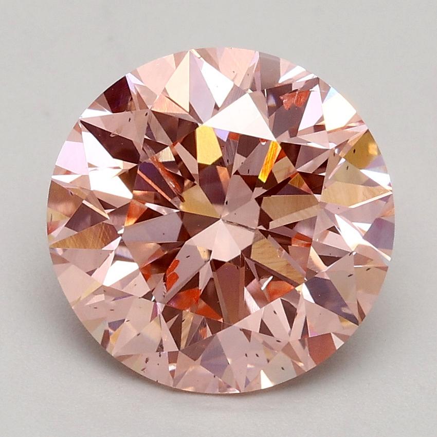 2.56 Ct. Fancy Intense Pink Round Lab Grown Diamond