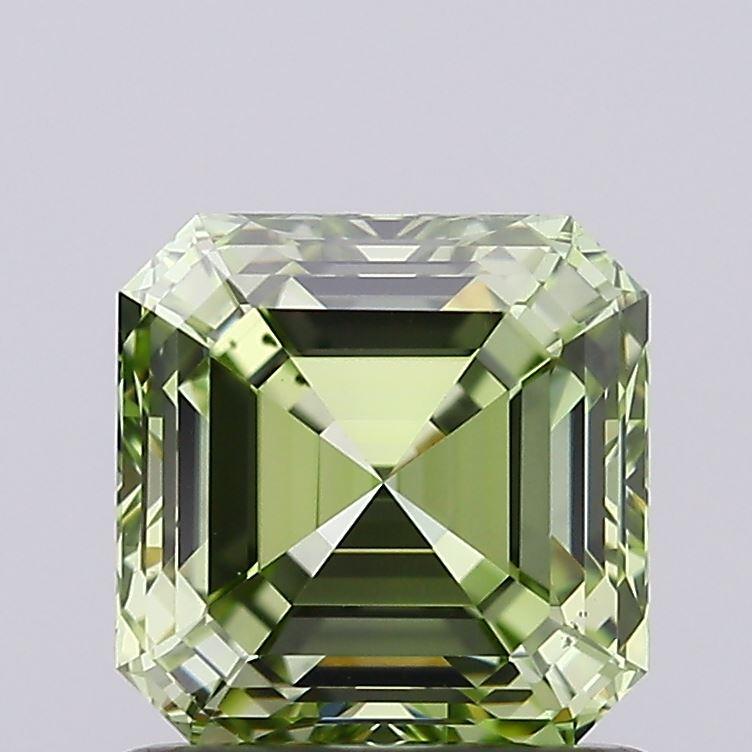 1.05 Ct. Fancy Intense Green Asscher Lab Grown Diamond