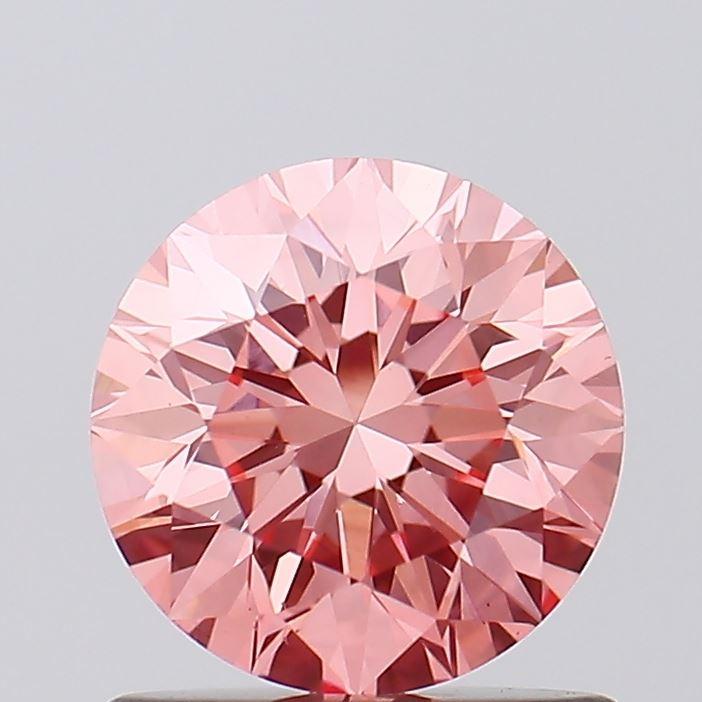 0.90 Ct. Fancy Vivid Pink Round Lab Grown Diamond