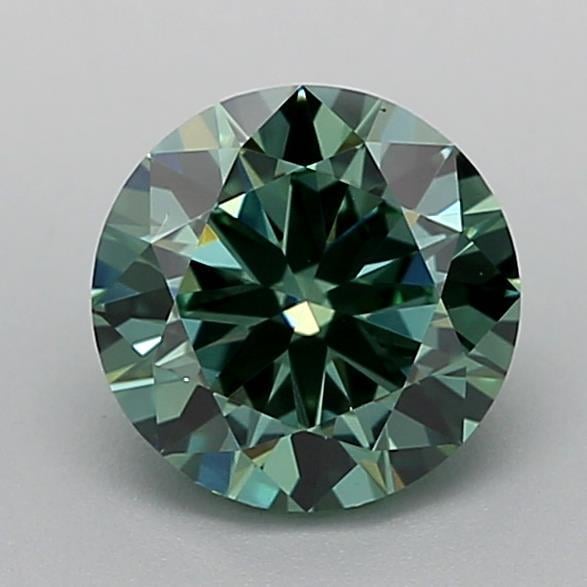 1.00 Ct. Fancy Vivid Green Round Lab Grown Diamond