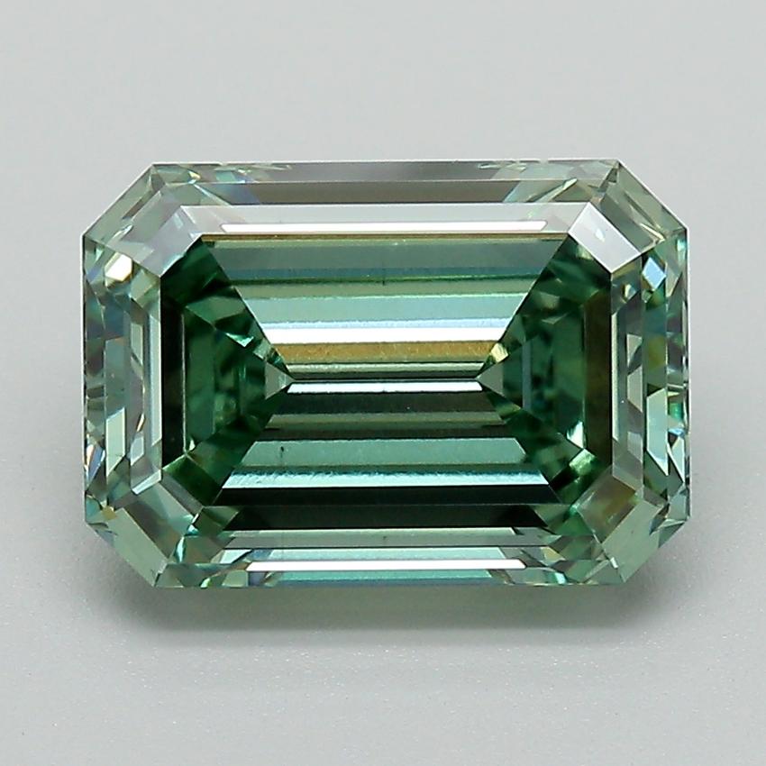 3.19 Ct. Fancy Vivid Green Emerald Lab Grown Diamond