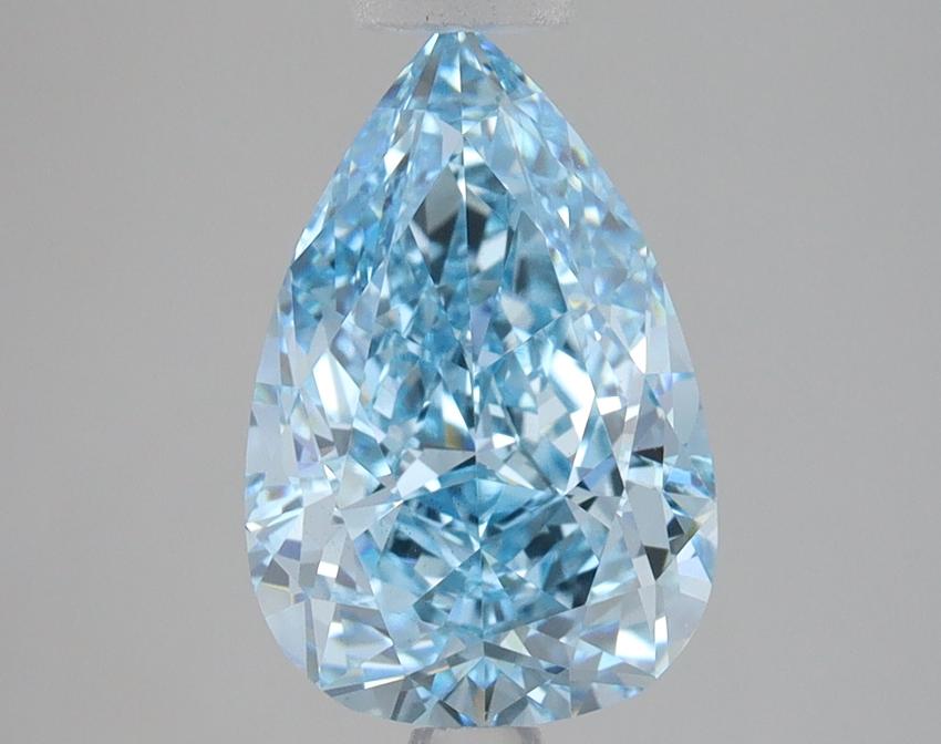 3.04 Ct. Fancy Vivid Blue Pear Lab Grown Diamond