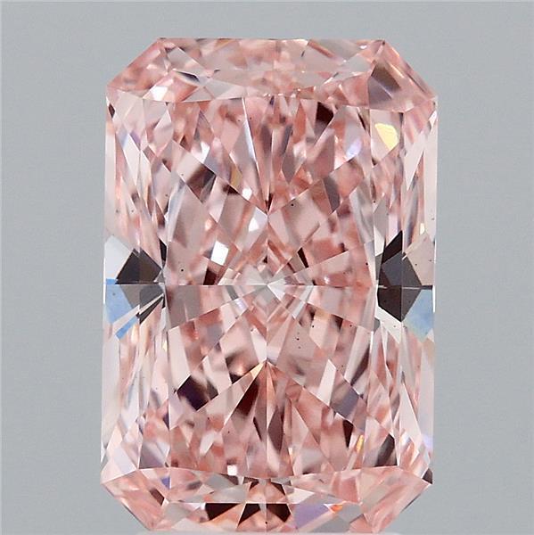 3.51 Ct. Fancy Vivid Pink Radiant Lab Grown Diamond
