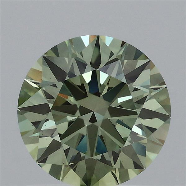 1.10 Ct. Fancy Vivid Green Round Lab Grown Diamond