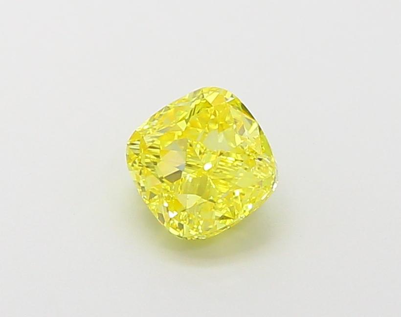 1.01 Ct. Fancy Vivid Yellow Cushion Lab Grown Diamond