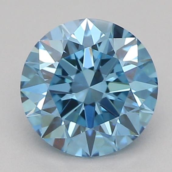 0.51 Ct. Fancy Vivid Blue Round Lab Grown Diamond