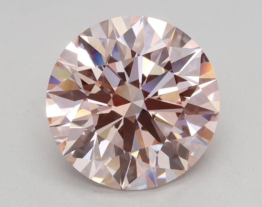 3.41 Ct. Fancy Pink Round Lab Grown Diamond