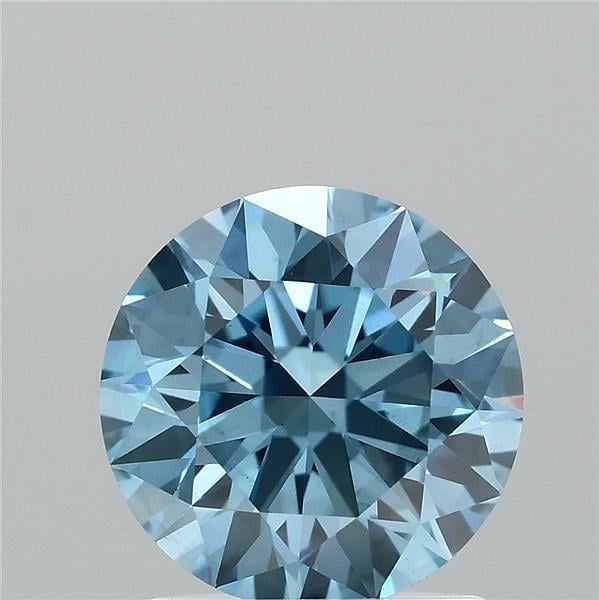 1.48 Ct. Fancy Vivid Blue Round Lab Grown Diamond