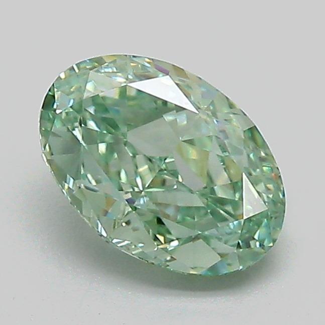 1.09 Ct. Fancy Vivid Green Oval Lab Grown Diamond