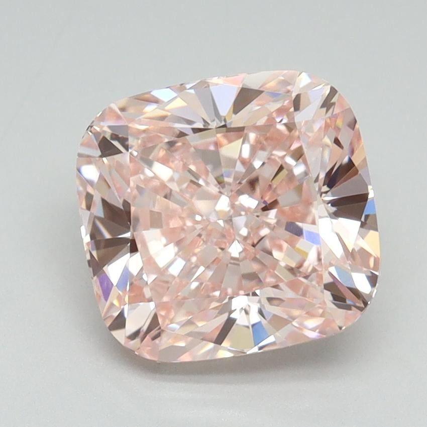 3.00 Ct. Fancy Intense Pink Cushion Lab Grown Diamond