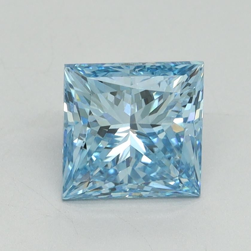 1.69 Ct. Fancy Vivid Blue Princess Lab Grown Diamond