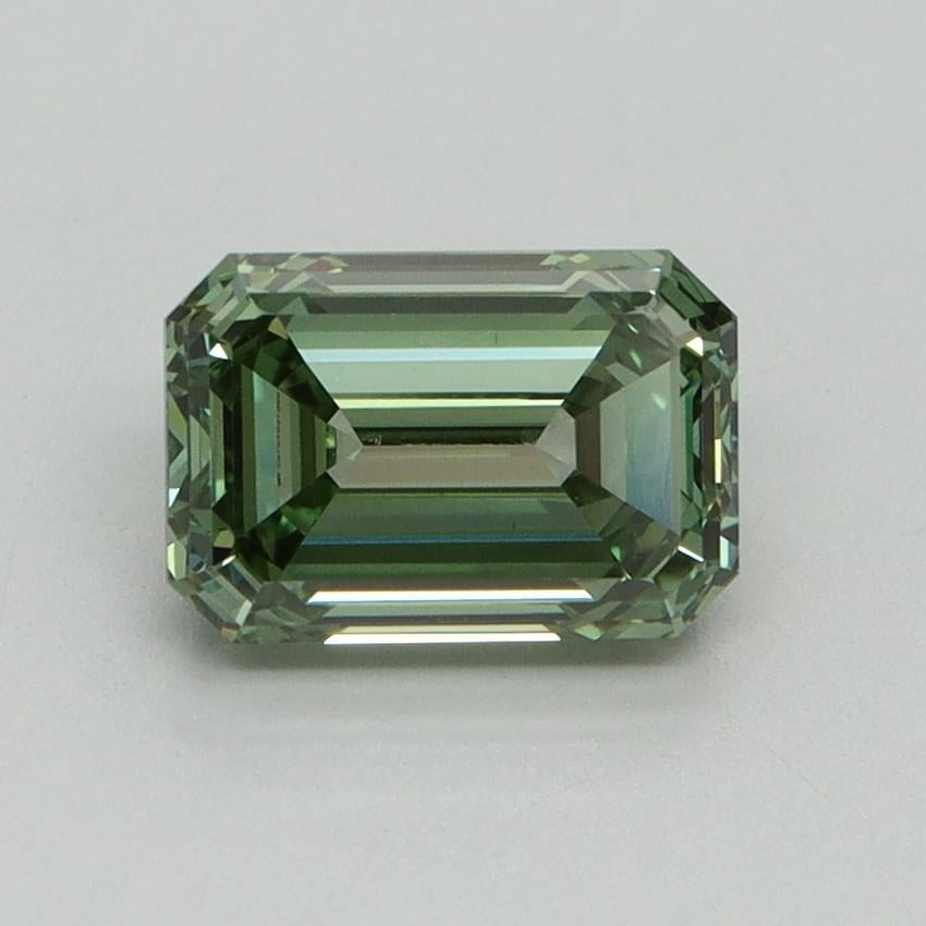 1.51 Ct. Fancy Vivid Pacific Green Emerald Lab Grown Diamond