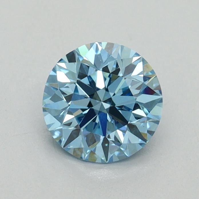 0.71 Ct. Fancy Vivid Blue Round Lab Grown Diamond
